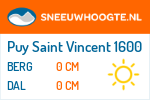 Sneeuwhoogte Puy Saint Vincent 1600